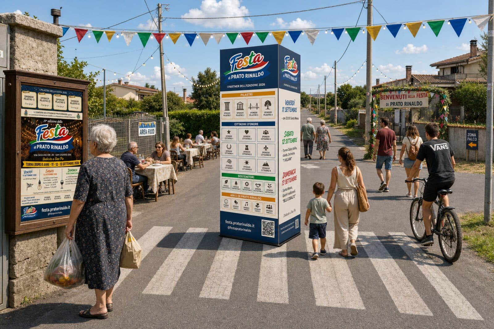 Totem informativo + poster centrale